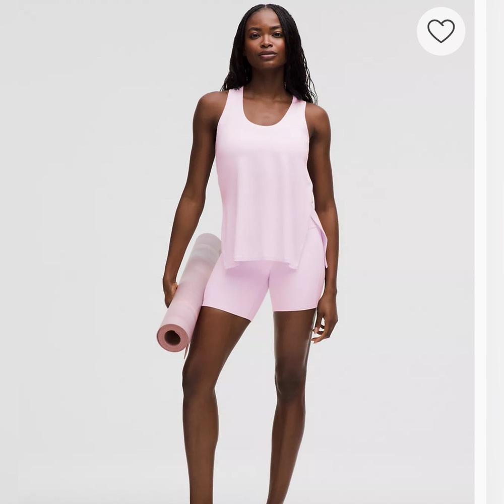 NWT Lululemon Athletica Pink Modal silk side slit top